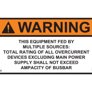 Solar label, pre-printed, orange, 50.8x104.14mm, 10pcs.