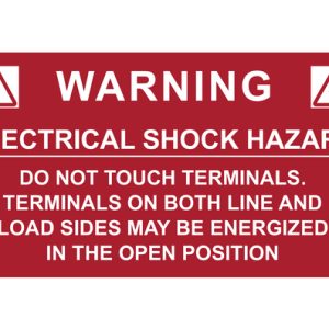 Solar label, pre-printed, red, 50.8x95.25mm, 50pcs.