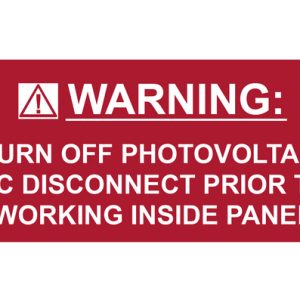 Solar label, pre-printed, red, 50.8x104.6mm, 50pcs.