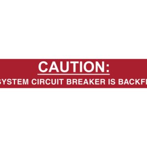 Solar label, pre-printed, red, 19.05x104.6mm, 50pcs.