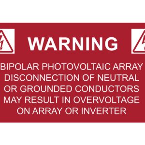 Solar label, pre-printed, red, 50.8x92.25mm, 50pcs.