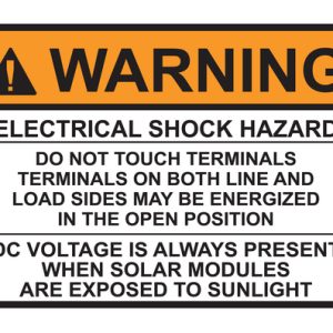 Solar label, pre-printed, orange, 63.5x95.25mm, 50pcs.