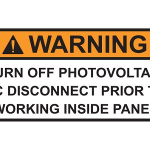 Solar label, pre-printed, orange, 50.8x104.14mm, 50pcs.