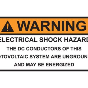 Solar label, pre-printed, orange, 50.8x104.6mm, 50pcs.
