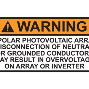 Solar label, pre-printed, orange, 50.8x95.25mm, 50pcs.