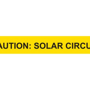 Solar label, pre-printed, red, 25.40x165.1mm, 50pcs.