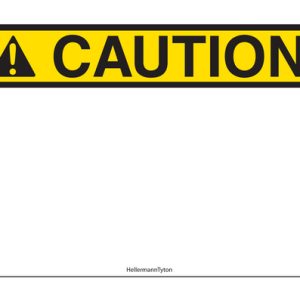 Warning label, pre-printed, W=152.40mm, H=101.60mm, yellow, pack=250pcs.