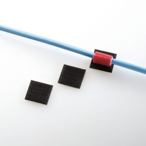Hook and loop cable tie, 26x25mm, black, 100pc.