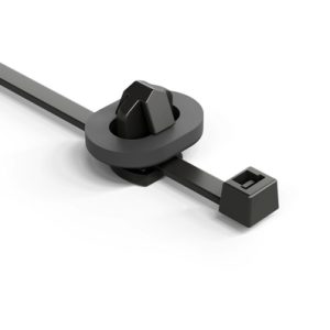 Fixing tie for hole (round), ⌀1.5-45.0mm, black, 800Bag