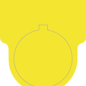 Label, weather resistant/chemical resistance, yellow, thermal transfer print, 38.10x30.5mm, 250pcs.
