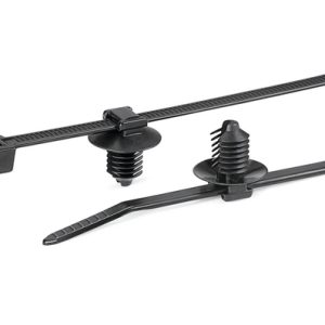 Fixing tie for hole (round), inside serrated, ⌀1.0-50.0mm, black, 500pcs.