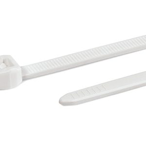 Cable tie outside serrated, 385x7.6mm, ?5.0-105mm, natural, 100pcs.