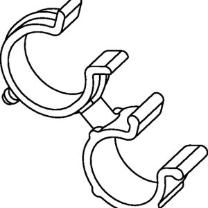 Cable clip with pipe/tube holder