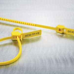 Security seal, pull tight, W=8.0mm, H=8.0mm, L=138mm, blue, 100pcs.