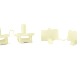 Cable tie mount for hole (round), Wmax=9.3mm, ?4.9 - 5.3 mm, natural, 100pcs.