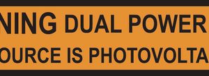 Solar label, pre-printed, orange, 19.05x104.6mm, 50pcs.