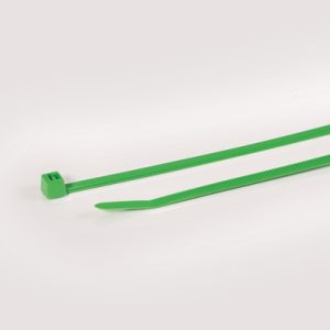 Cable tie inside serrated, 200x4.6mm, ?1.5-50.0mm, green, 100pcs.