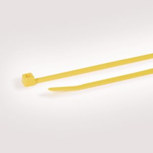 Cable tie inside serrated, 200x4.6mm, ?1.5-50.0mm, yellow, 100pcs.