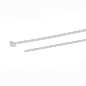 Cable tie outside serrated, 200x3.4mm, ?1.6-50.0mm, white, 100pcs.