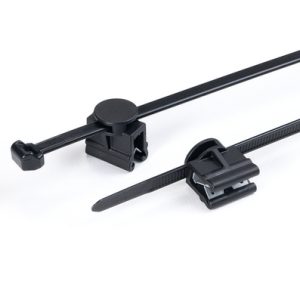 Fixing tie for edge, outside serrated, ⌀3.0-42.0mm, black, 1000pcs.