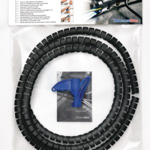 Slit cable cover, Dmax=26.92mm, -60 ⌀C to +110 ⌀C, black, 3.05m
