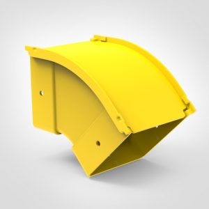 GigaDuct Elbow, Vertical Outside, 45?, 100mm, with Cover