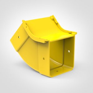 GigaDuct Elbow, Vertical Inside, 45?, 100mm, with Cover