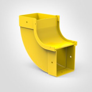 GigaDuct Elbow, Vertical Inside, 90?, 100mm, with Cover