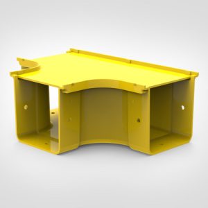 GigaDuct T-Junction, Horizontal, 100mm, with Cover