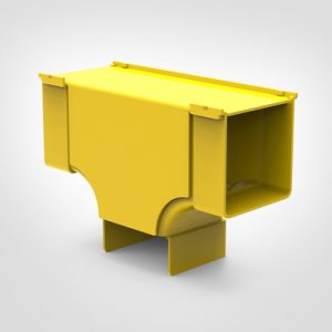 GigaDuct T-Junction, Vertical ,100mm, with Cover