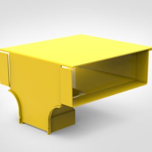 GigaDuct T-Junction, Vertical, Reducer, 300mm/100mm, with Cover