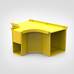 GigaDuct T-Junction, Horizontal, Reducer, 100mm/50mm, with Cover