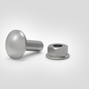 GigaDuct Hardware, M6 Coach Bolts/Nuts, Pack/100