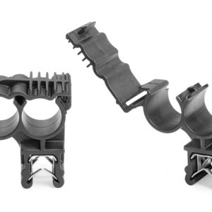 Cable clip for edge/with pipe/tube holder, T=3.0 - 6.0mm, Dmin=11.8mm, Dmax=12.4mm, nom?=11.8 - 12.4 mm, nom?2=11.8 - 12.4 mm