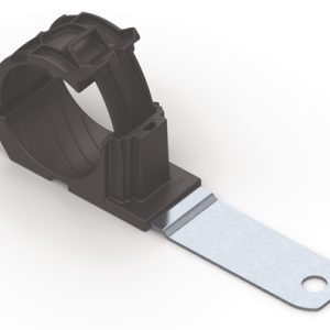 P-clamp long, Dmin=36.0mm, Dmax=51.0mm, ⌀6.5 mm, 180⌀, black, 140pcs.