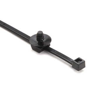 Fixing tie for hole (round), inside serrated, ⌀1.5-35.0mm, black, 500pcs.