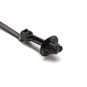 Fixing tie for hole (oval), ⌀2.0-50.0mm, black, 100pcs.