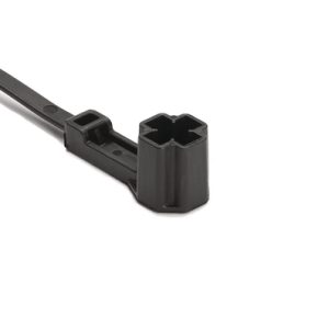 Fixing tie for stud, outside serrated, ?2.0-50.0mm, black, 100pcs.
