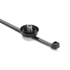 Fixing tie for hole (round), inside serrated, ⌀5.0-50.0mm, black/grey, 2000pcs.