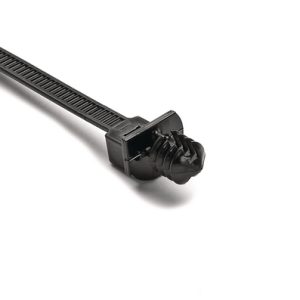 Fixing tie for hole (round), inside serrated, ?1.6-50.0mm, black, 1000pcs.