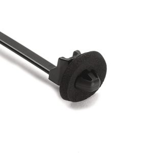 Fixing tie for hole (round), outside serrated, ?1.6-35.0mm, black, 500pcs.