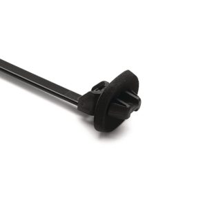 Fixing tie for hole (oval), outside serrated, ⌀1.6-30.0mm, black, 500pcs.