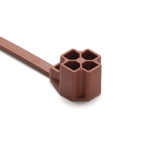 Fixing tie for stud, outside serrated, ?3.5-50.0mm, brown, 1500