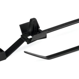 Fixing tie for hole (round), inside serrated, ⌀50.0mm, black, 1000pcs.