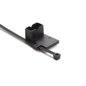 Fixing tie for stud, inside serrated, black, 2000pcs.