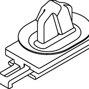 Connector clip, black, 1000pcs.