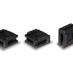 Connector clip, black, 100pcs.