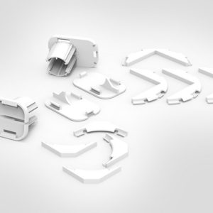 Corner Bend Managers & Hole Plugs with Caps