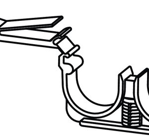 Cable clip for stud, Dmin=23mm, Dmax=25.5mm, ⌀5 mm