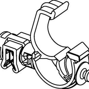 Cable clip, T=1-3mm, Dmin=3mm, Dmax=13mm